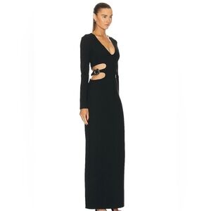 STAUD Black Cutout Maxi Dress